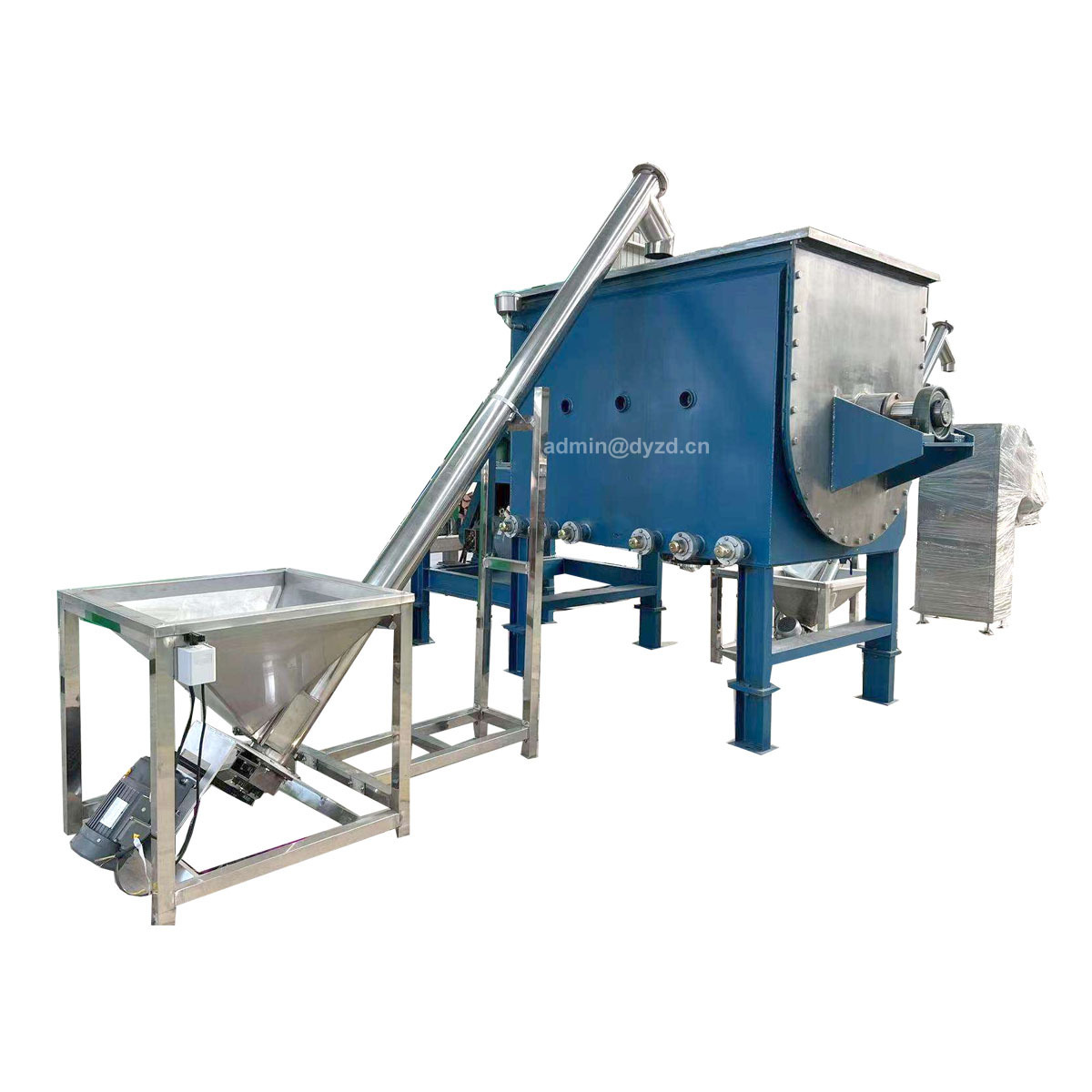 Horizontal Dry Powder Blend Full Auto New Generation Mushroom Substrate Ribbon Blender Mix Machine Powder Mixer