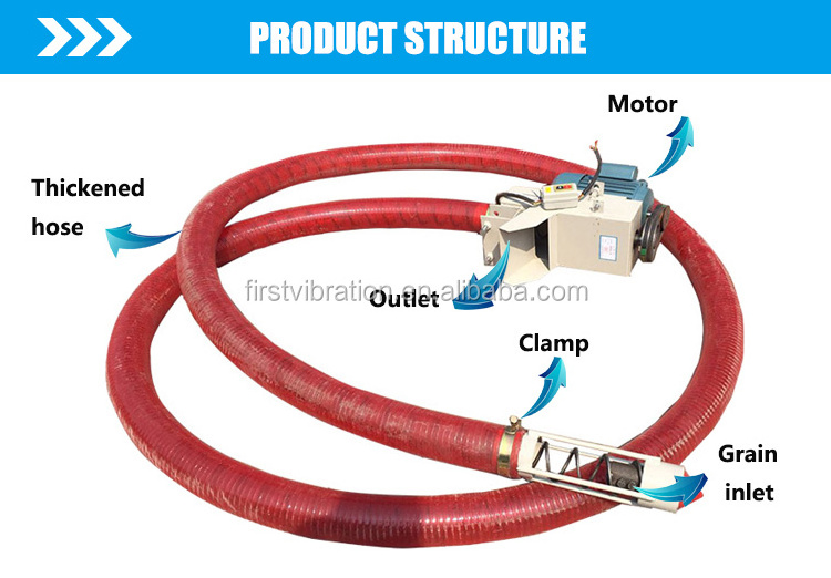 Grain suction machine flexible hose screw conveyor pipe auger screw elevating conveyor