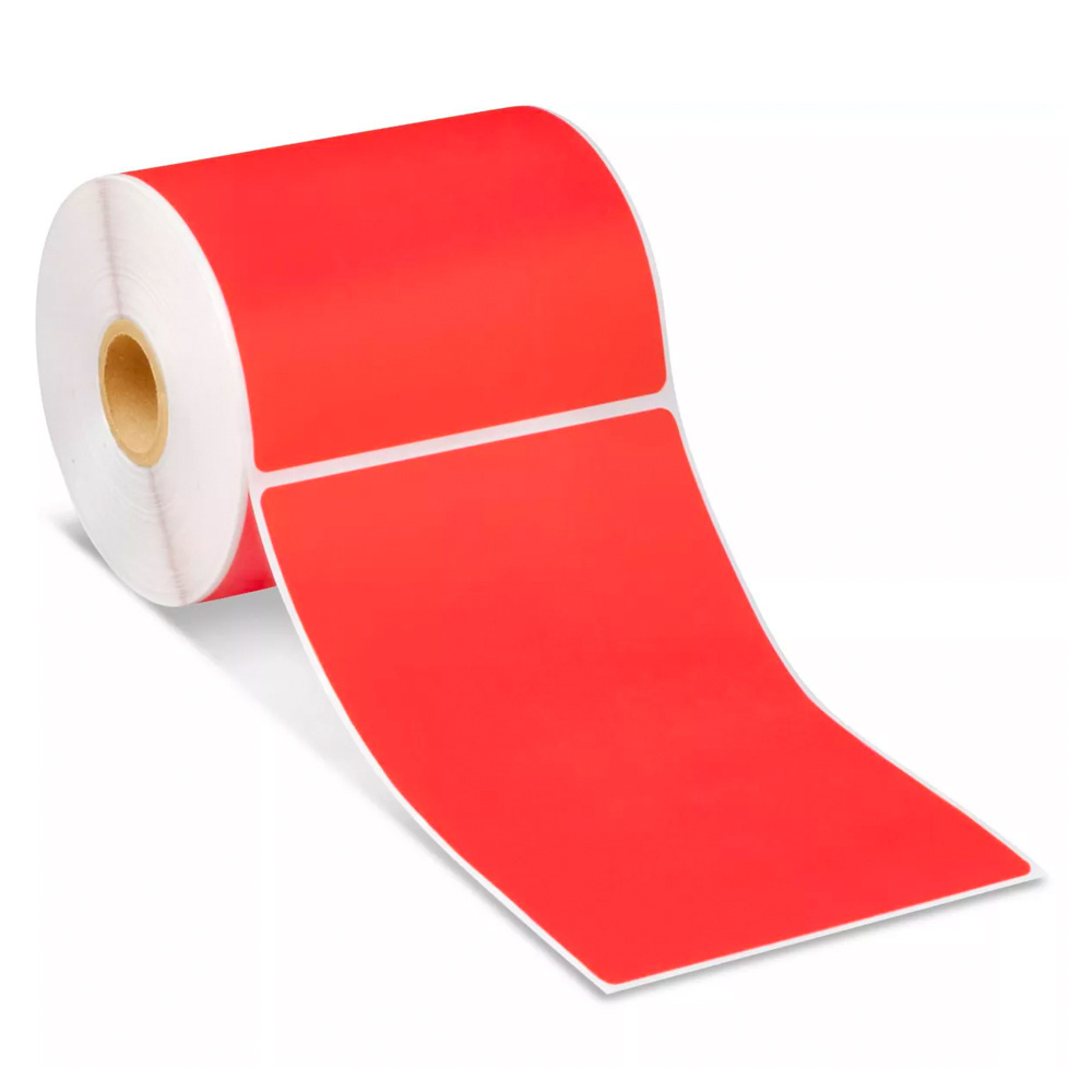 Custom Roll Direct Thermal 4x6 Labels 100x150 Shipping Labels Printer Blue Color Thermal Stickers