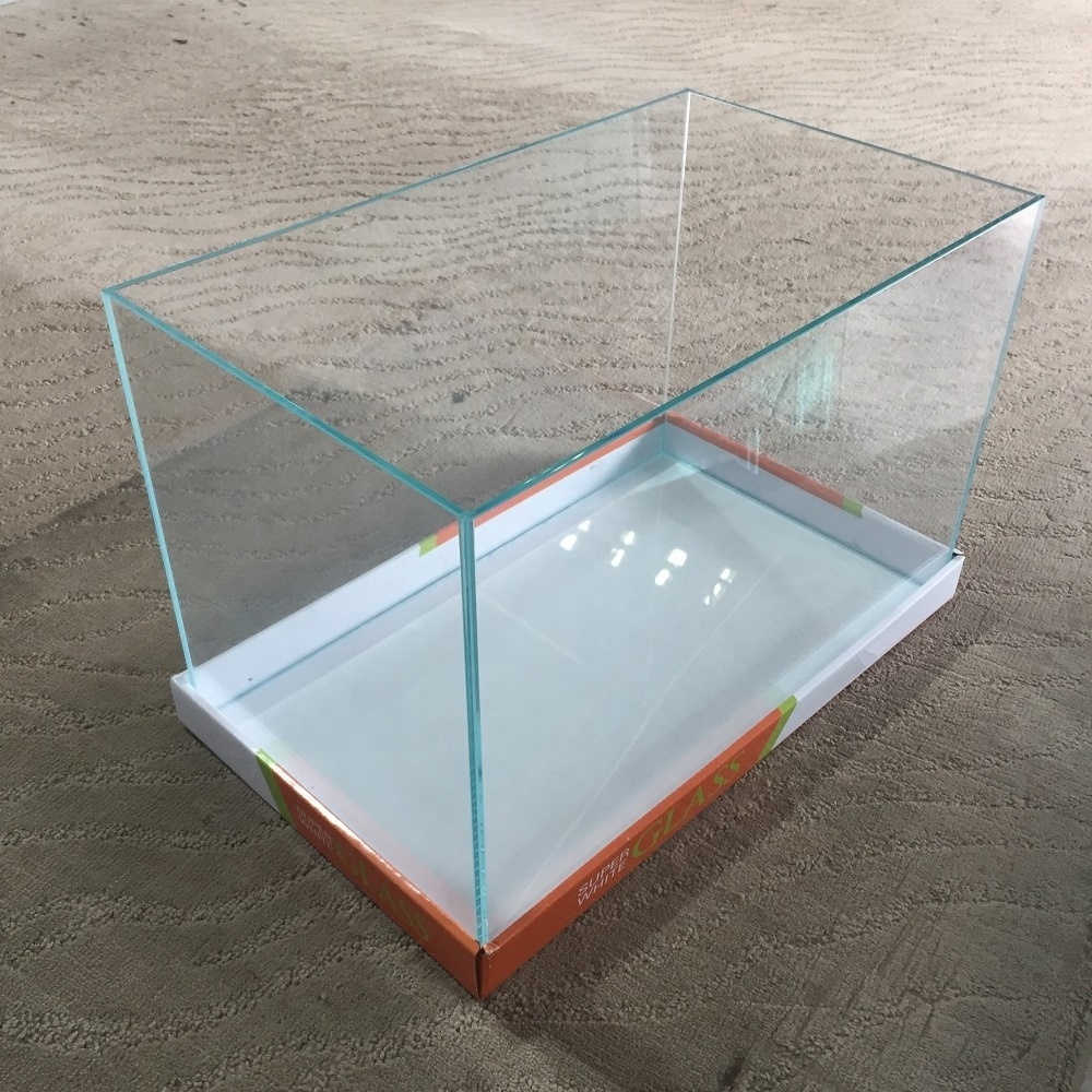 WT600A Customized Low Iron Aquarium Ultra Clear Rimless Glass Plant Fish Tank