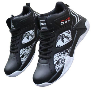 Wholesale hot sports basketball shoes men's leather breathable fashion casual comfortable basketball style shoes retro shoes