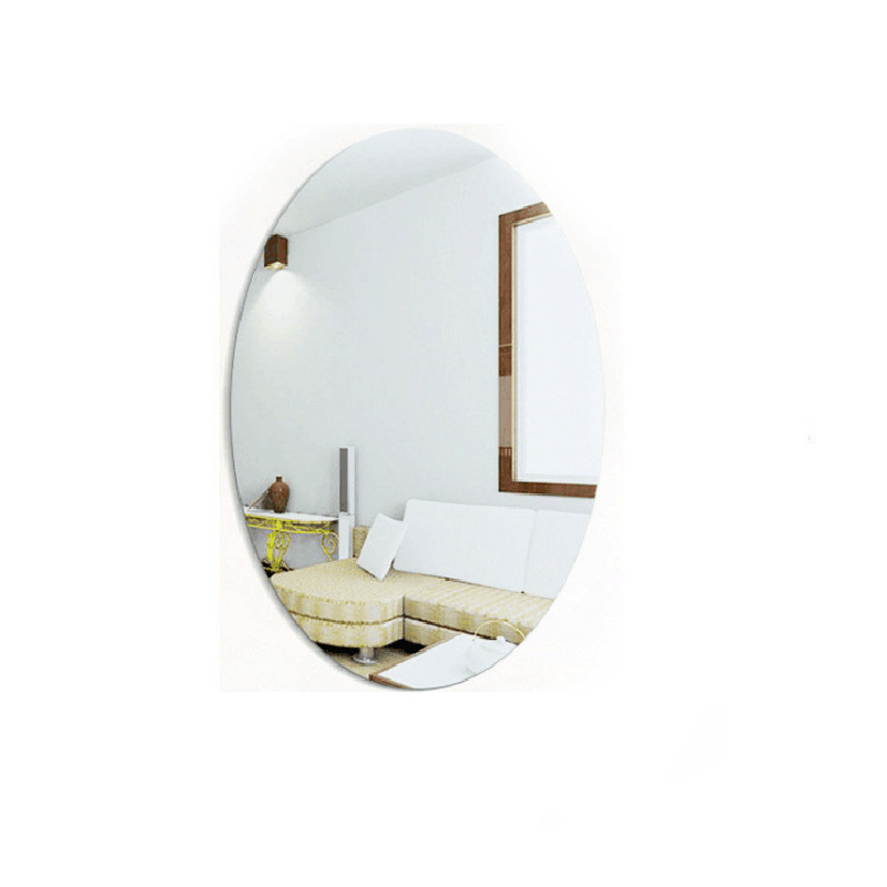 Elliptical rectangular acrylic mirror decoration wall sticker for bathroom wardrobe bedroom furniture