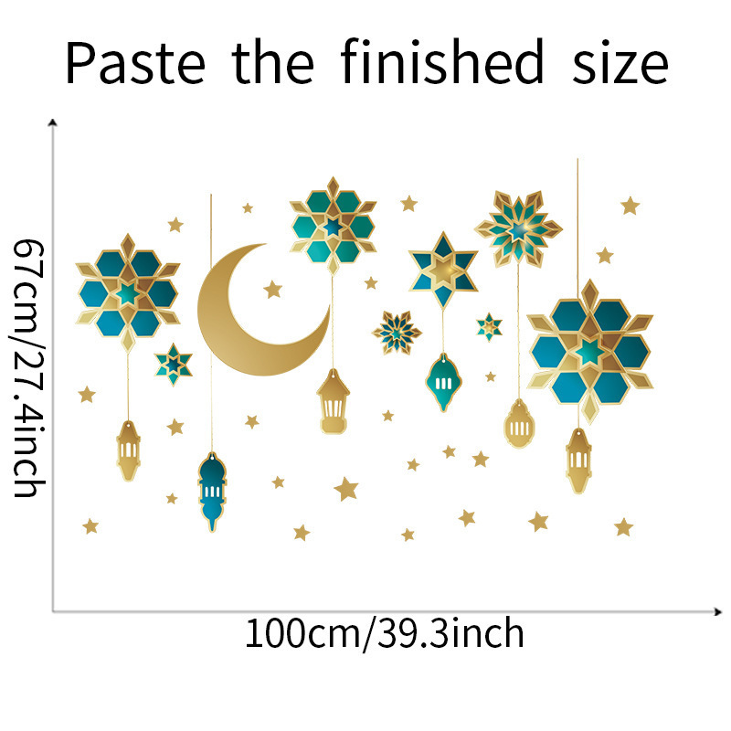 New festival lights hanging decoration moon Mandala bedroom living room Middle East home wall decoration wall stickers