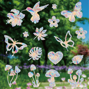 Rainbow Prism Static PVC Decorative Glass Patch to Prevent Birds from Hitting Colorful Window Patch