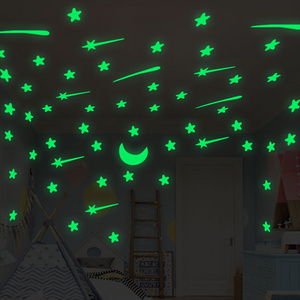 Luminous Wall Stickers Glow Dark Stars Stickers For Kids Baby Rooms Colorful Fluorescent Home Room Decor Decals