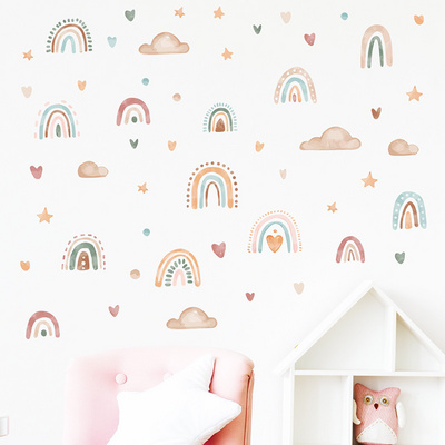 hot selling rainbow wall sticker living room children's bedroom background wall decal decoration wall sticker