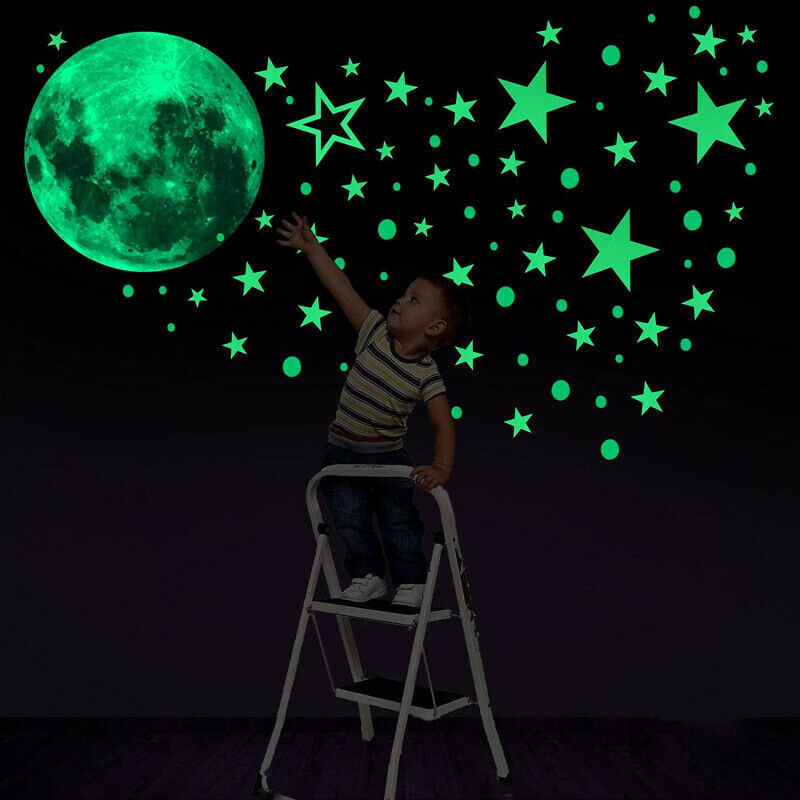 Luminous Wall Stickers Glow Dark Stars Stickers For Kids Baby Rooms Colorful Fluorescent Home Room Decor Decals