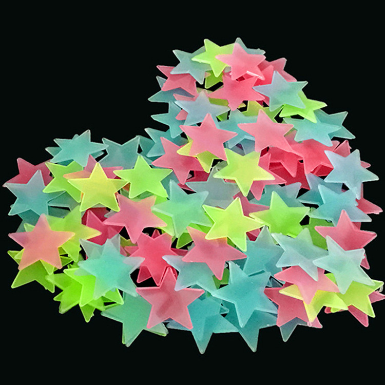 Decorative glowing in the dark stars luminous stars pasted fluorescent stereoscopic wall stickerstars