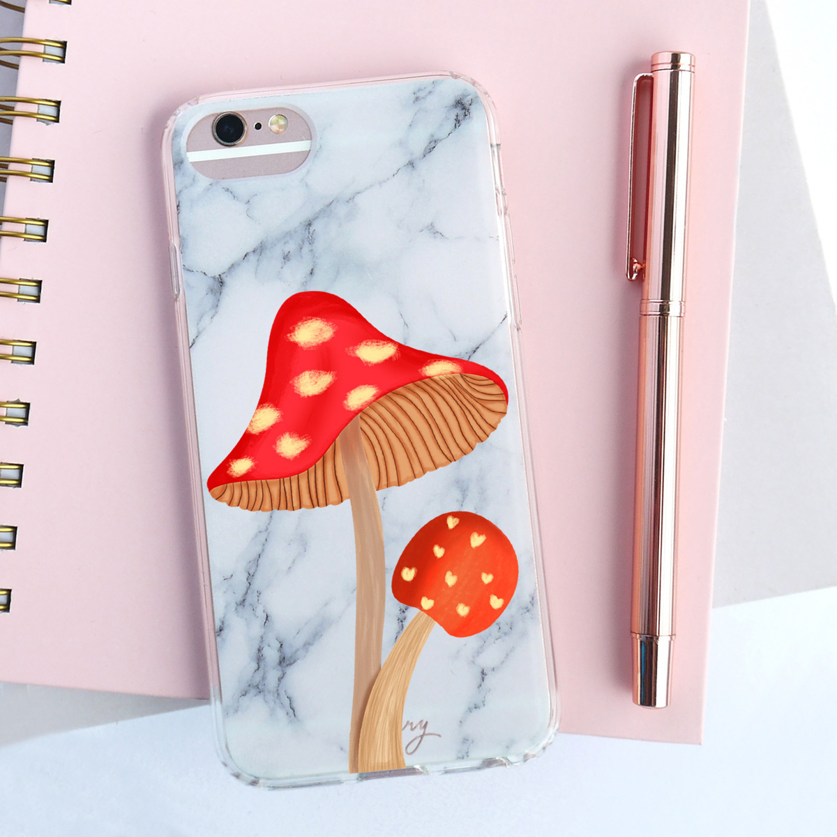 New Creative Cartoon Colorful Mushroom Nightlight Switch Sticker Girl Cute Phone Stickers