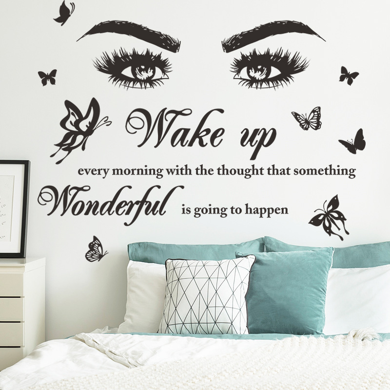 Large Beauty Nail Art Salon Woman Face Lips Hand Wall Decal Makeup Spa Manicure Skincare Heart Salon Wall Sticker Vinyl Decor