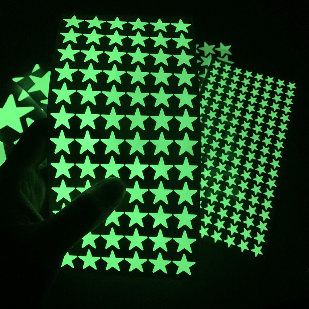 stars glow wall stickers living room bedroom switch decoration children's room dorm DIY creative glow-in-the dark stickers