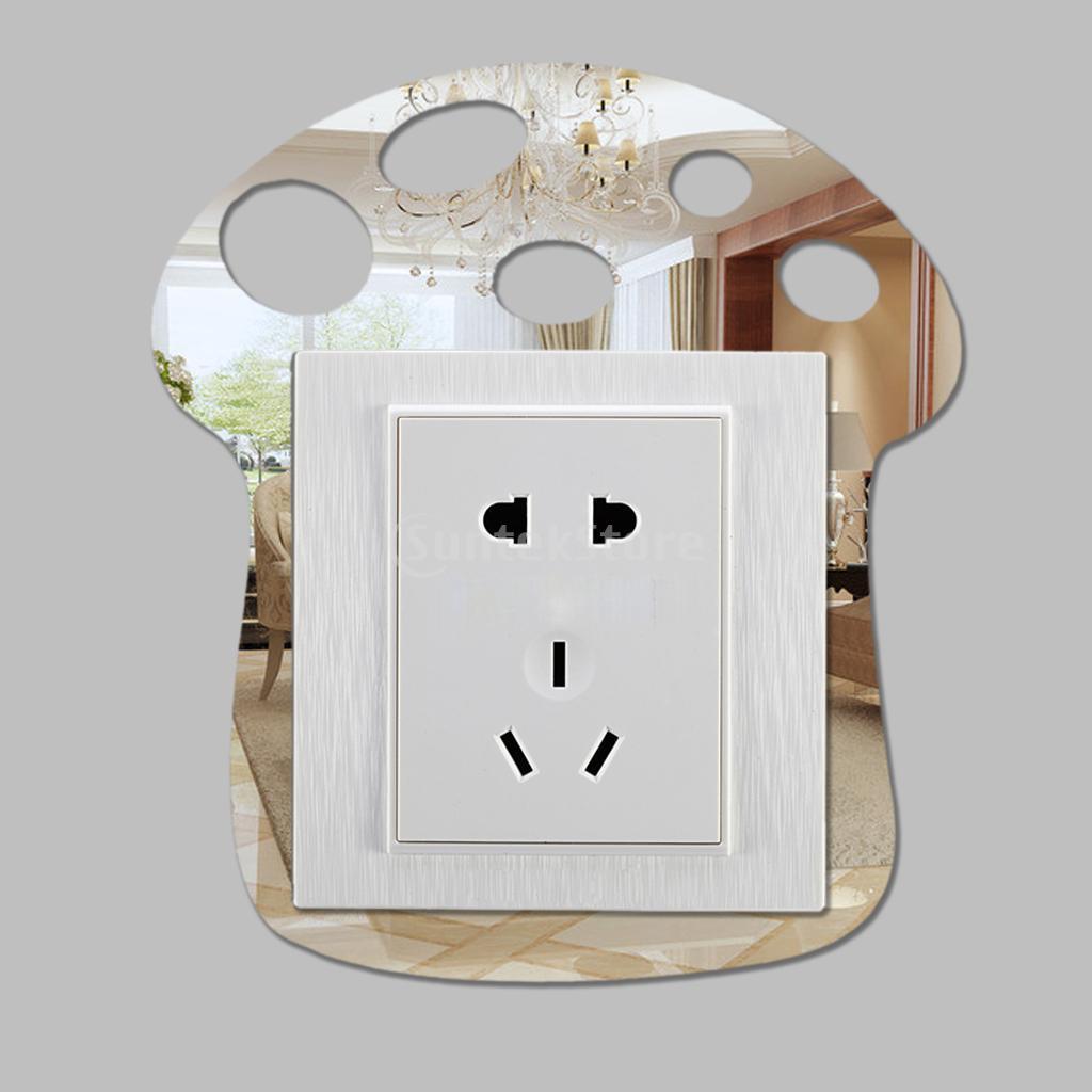 Hot selling custom DIY Acrylic mirror wall switch decoration stickers