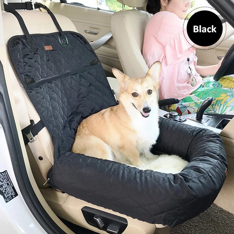 Custom Comfortable Durable Oxford Waterproof Anti fouling Safety Luxury Dog Car Booster Seat Bed Carrier For dogs High quality