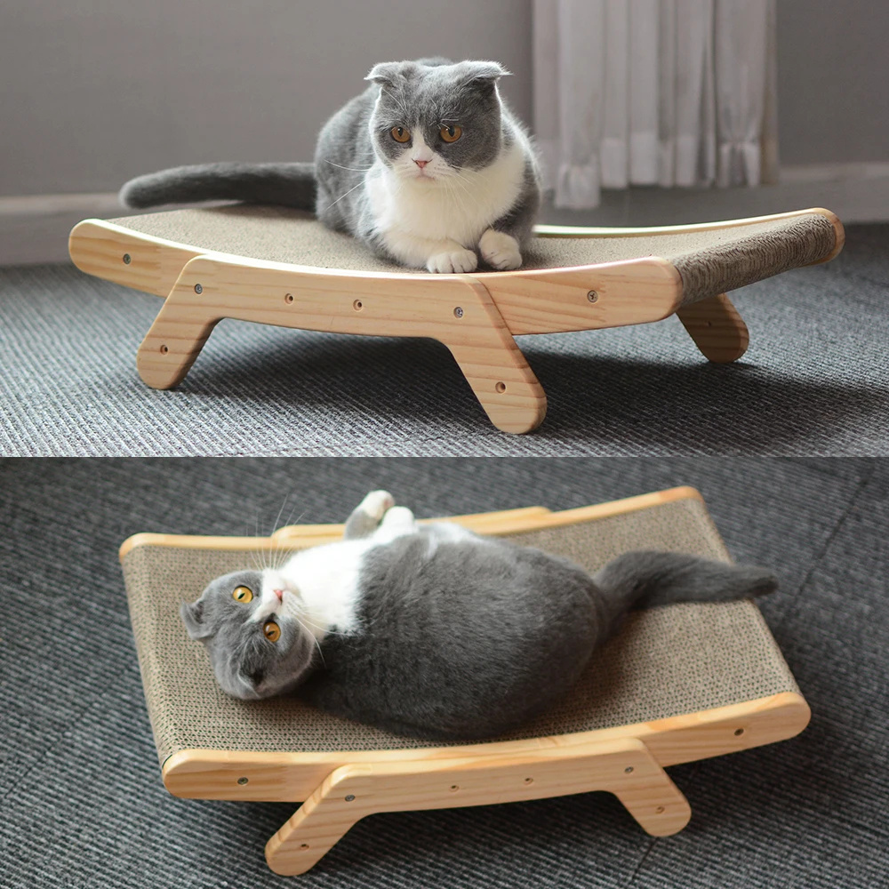 Luxury Wood Anti Cat Scratcher Board Bed 3 In 1 Cat Scratcher Cardboard Pad Vertical For Pet Cat Toys