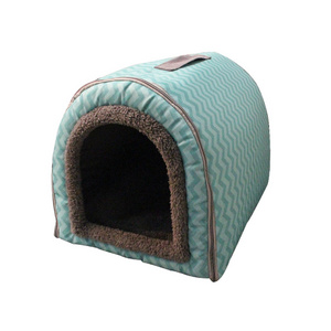 Indoor Enclosed Warm Plush Sleeping Nest Basket with Removable Cushion Pet Supplies Dog House Kennel Soft Pet Bed Small Cat Tent