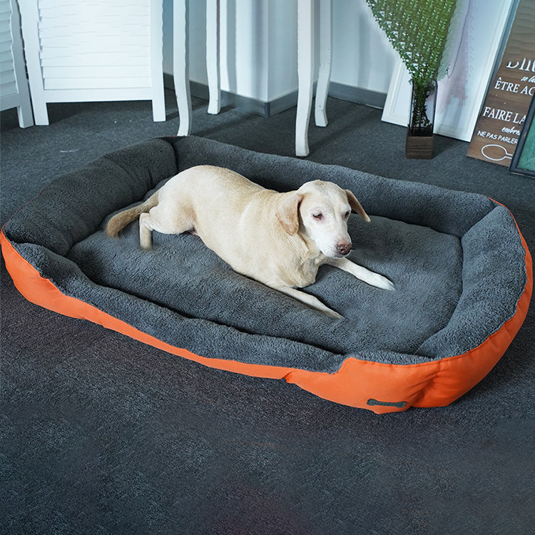 Custom Logo Extra Large Pet Bed Waterproof  Durable Oxford Human Size Dog Bed Memory Foam Orthopedic Dog Bed For Pet