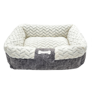 Dropshipping Bed Pet Dog Sleeping Cat Kennel Cotton Flannel Sofa Bolster Plush Warming Warm Self House Cave Puppy Raised