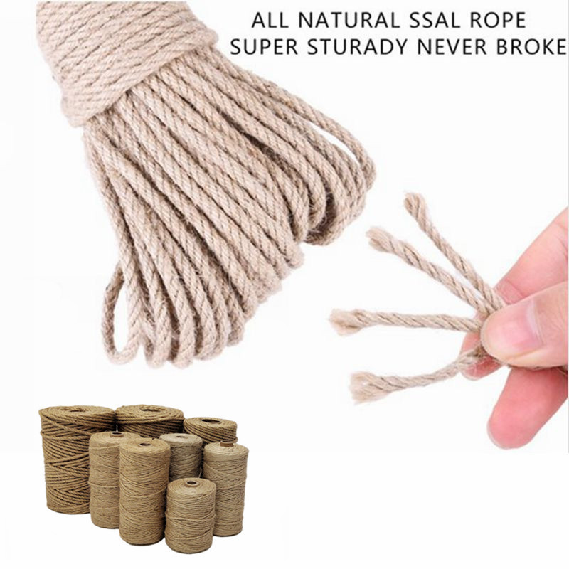 CT073 DIY Sisal Rope Cat Tree Scratching Post Climbing Frame Replacement Rope Desk Legs Binding Rope for Cat Sharpen Claw