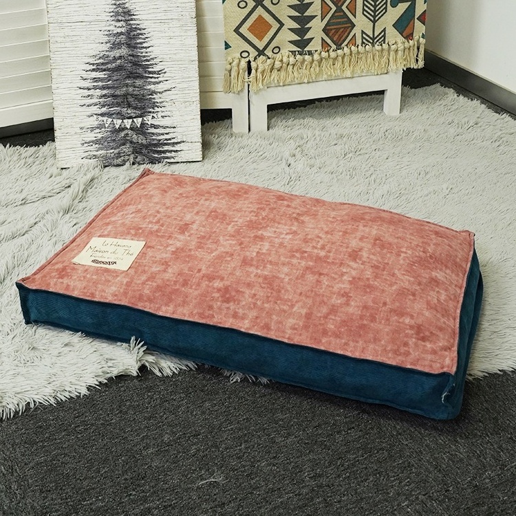 High Quality Portable Washable Bed Dog Mattress Non-Slip Corduroy Dog Bed With Removable Cover Dog Bed Cushion