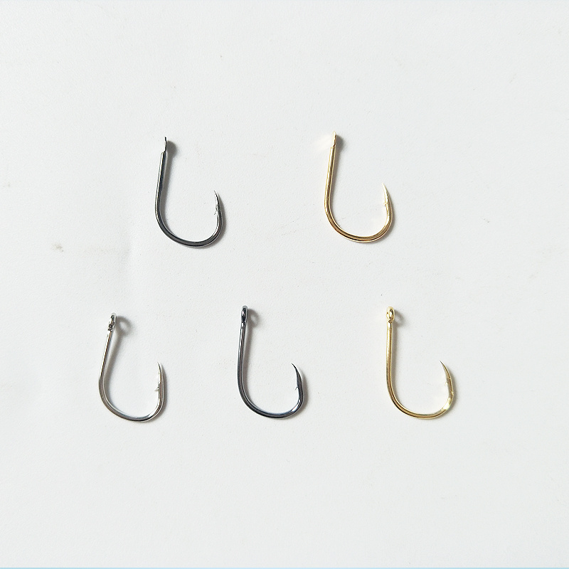 Gulang Wholesale 100 Pcs/box High Carbon Steel Fishing Hook 1#-15# Silver/Black/Gold Barbed Hook Accessories