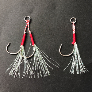 high carbon steel pike assist Jig Hooks For Slow Pitch Jigging Lures fishing hooks Double Fishhook For Saltwater Fishing