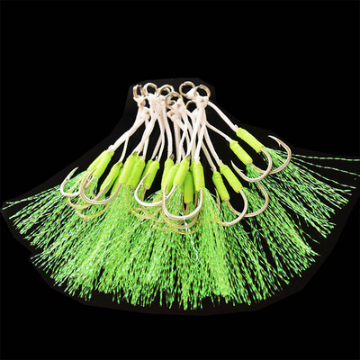 Gorgons 10#/12#/14#/16#/18#/20# assist hook saltwater double hook jigging hooks with barbed