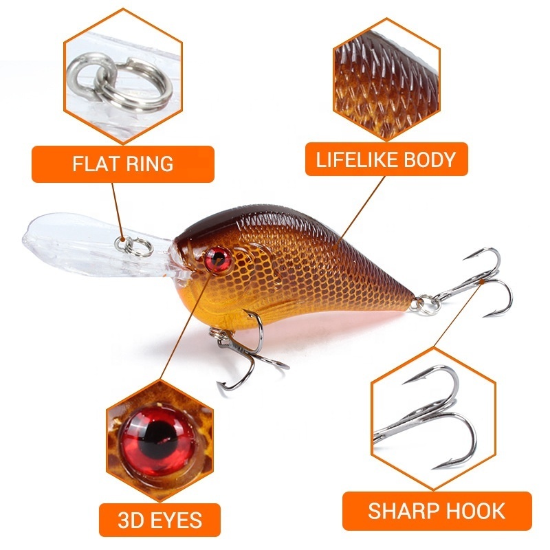 Gorgons Wholesale Fishing Tackle 11g 95mm Square bill Crankbait Fishing lure For Bass Fishing