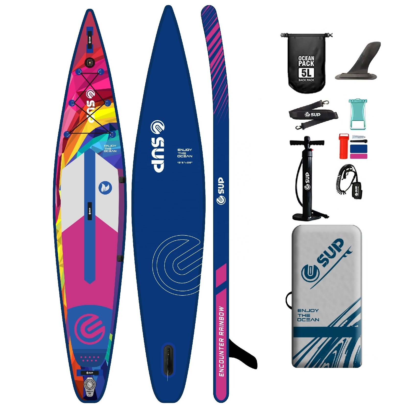 12'6 double layer racing paddle board surf boards race sup board inflatable stand up paddleboards  Waterplay Surfing