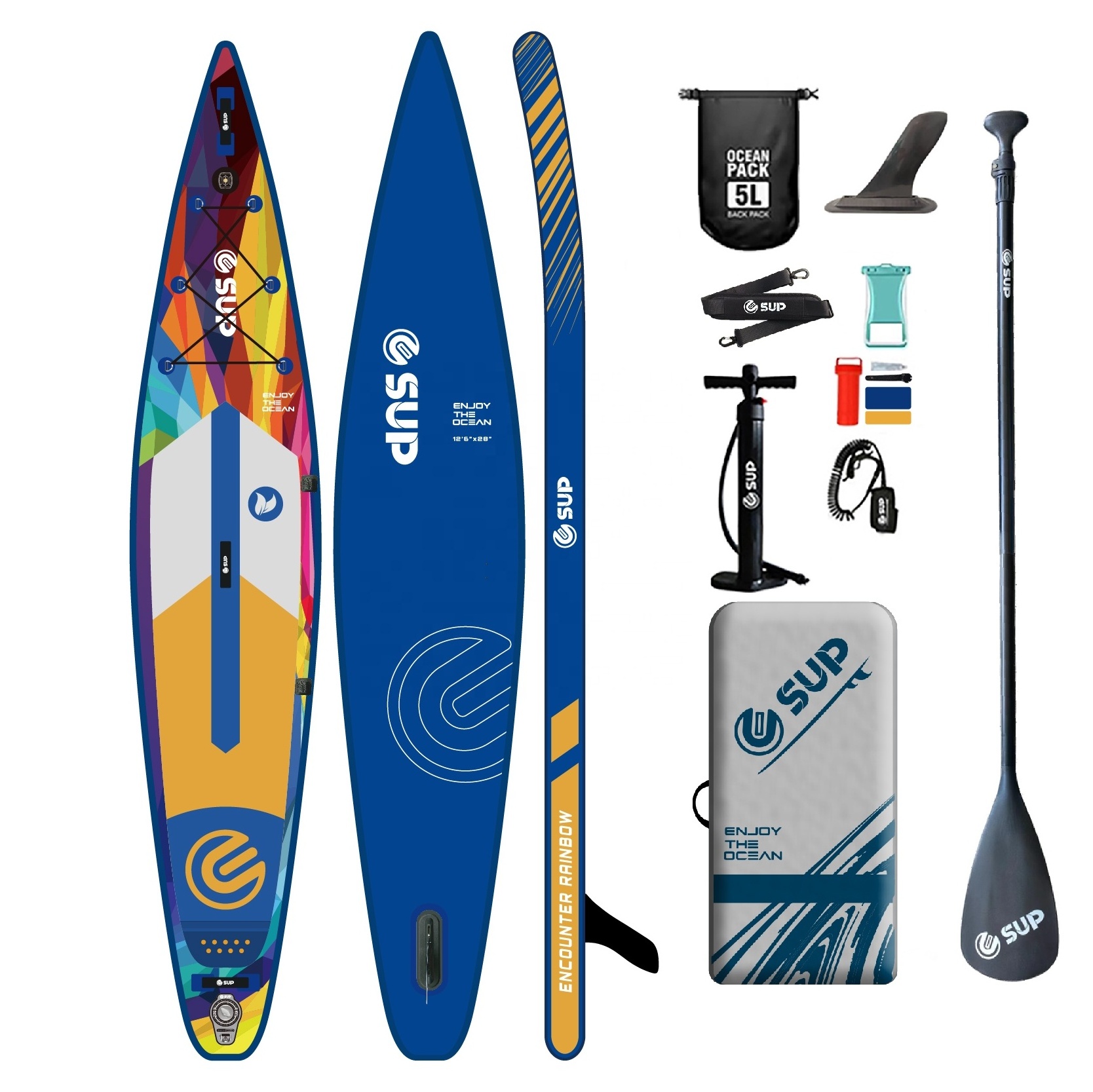 12'6 double layer racing paddle board surf boards race sup board inflatable stand up paddleboards  Waterplay Surfing