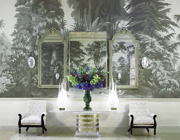 European panoramic murals wallpaper, hand painted panoramic murals