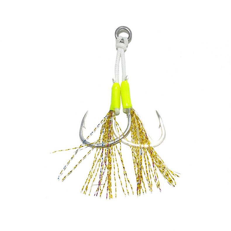 Saltwater anti-corrosion BKK Offshore Heavy Jigging Assist Hooks Luminous Double Assist Jig Hook