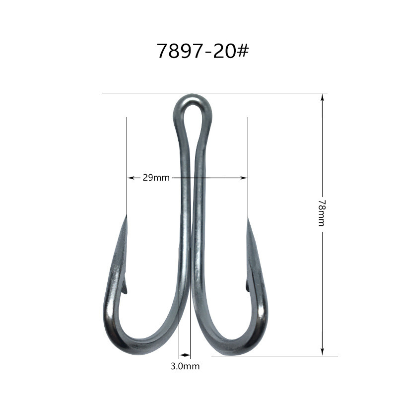 DORISEA 7897 Stainless Steel Frog Double Fishing Hook