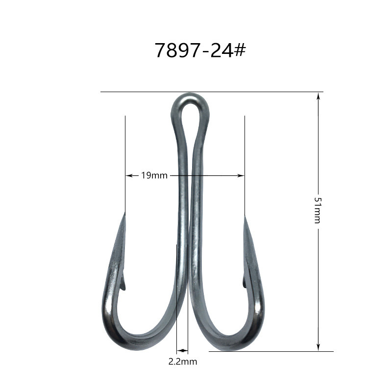 DORISEA 7897 Stainless Steel Frog Double Fishing Hook