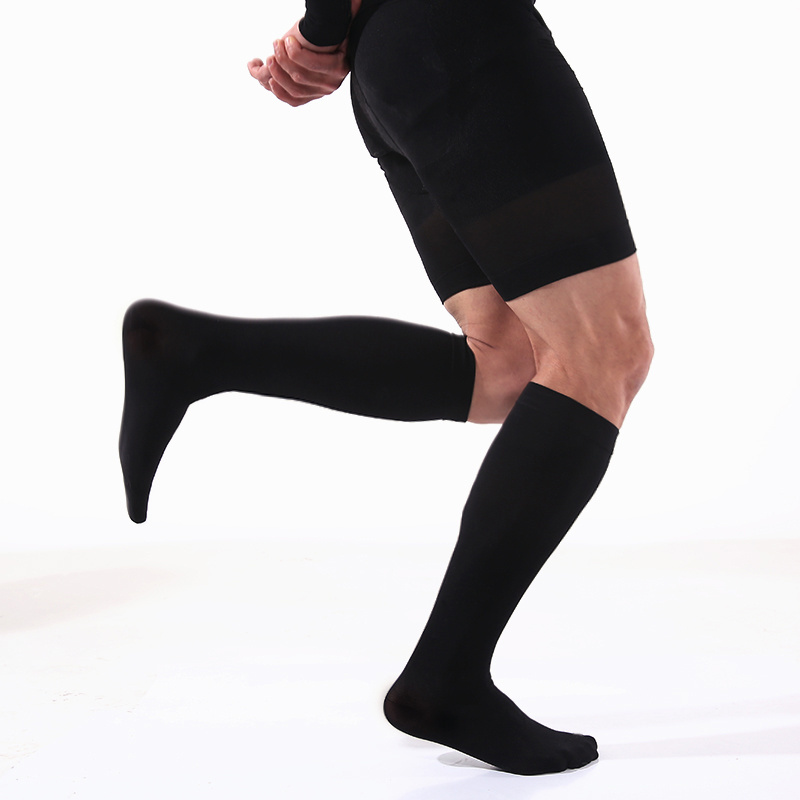 Professional graduated custom men knee high medical 2030mmhg compression socks