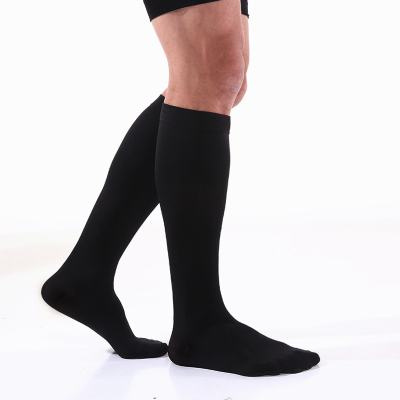 Professional graduated custom men knee high medical 2030mmhg compression socks