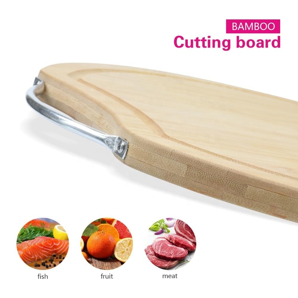 FISSMAN Bamboo Cutting Board Eco-friendly Round Chopping Block