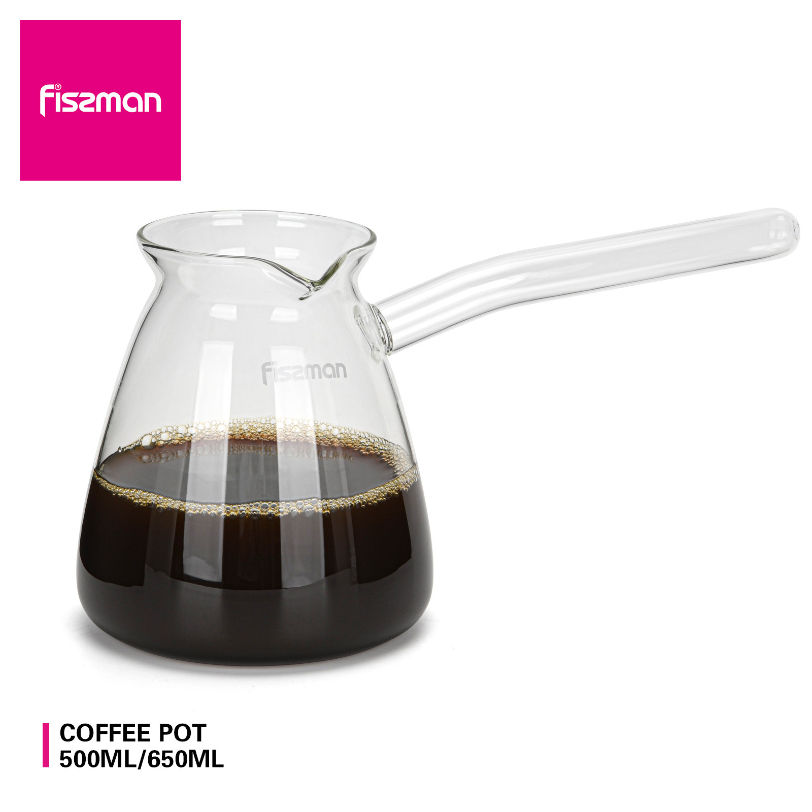 FISSMAN 650ML Coffee Pot Heat Resistant Glass Pot