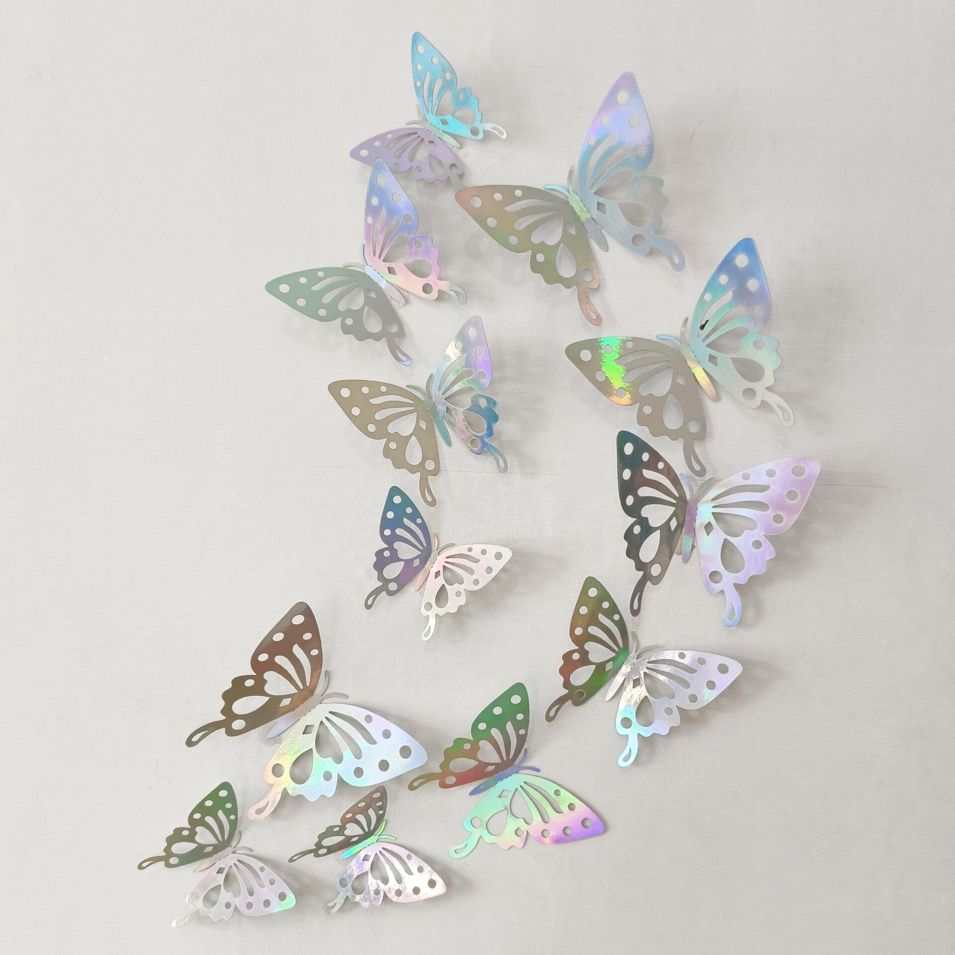 3D Butterfly Wall Decor Removable Metallic Wall Decor Sticker Room Mural Decals for Kids Bedroom Nursery Classroom Party Decor