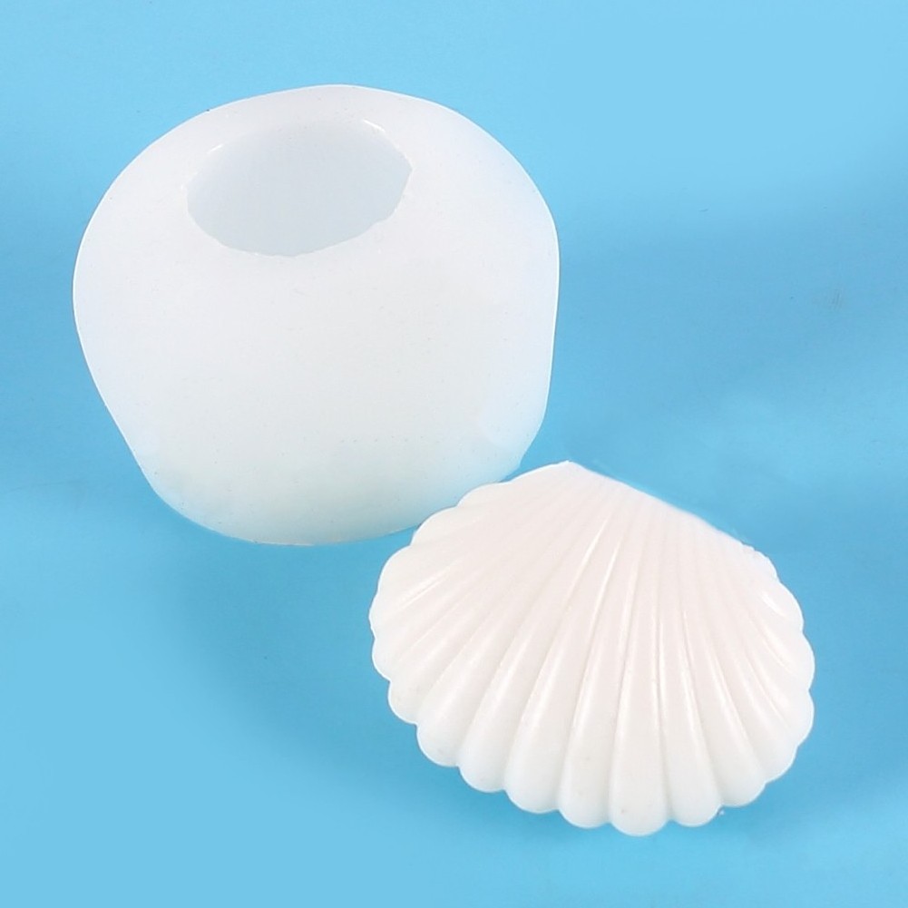 Shell shape scented candle silicone mold DIY desktop table decoration storage resin drop glue mold