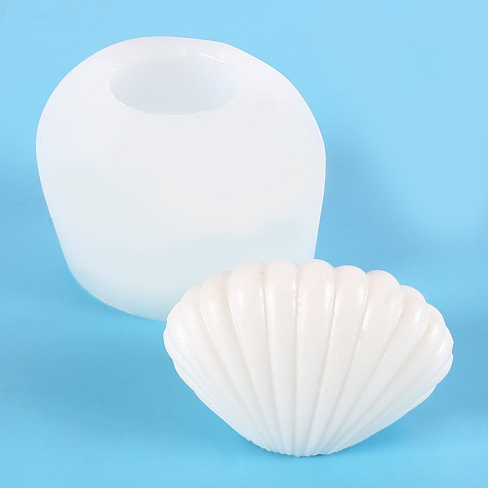 Shell shape scented candle silicone mold DIY desktop table decoration storage resin drop glue mold