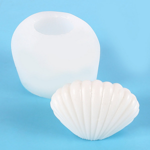 Shell shape scented candle silicone mold DIY desktop table decoration storage resin drop glue mold