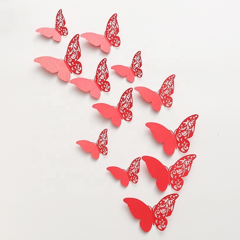 Butterfly Wall Decor DIY 3D Butterfly Stickers Removable Butterfly Decals for Home Nursery Classroom Bathroom Living Room Decor