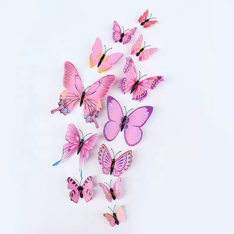 Hot Sale Butterfly Wall Decor 3D Butterflies Stickers for Party Decorations with Magnets For Home Kids Room Bedroom Decoration