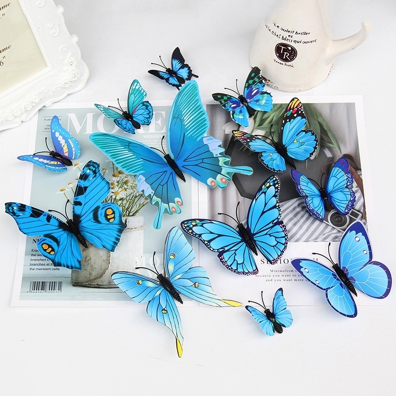 Hot Sale Butterfly Wall Decor 3D Butterflies Stickers for Party Decorations with Magnets For Home Kids Room Bedroom Decoration