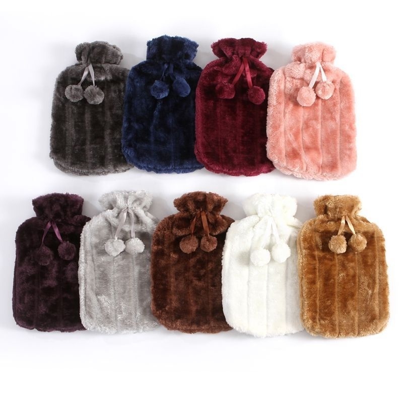 Wholesale Fluffy Hot Water Bottle Cover Removable and Washable 2L Hot Water Bottle cover for Children and Adults