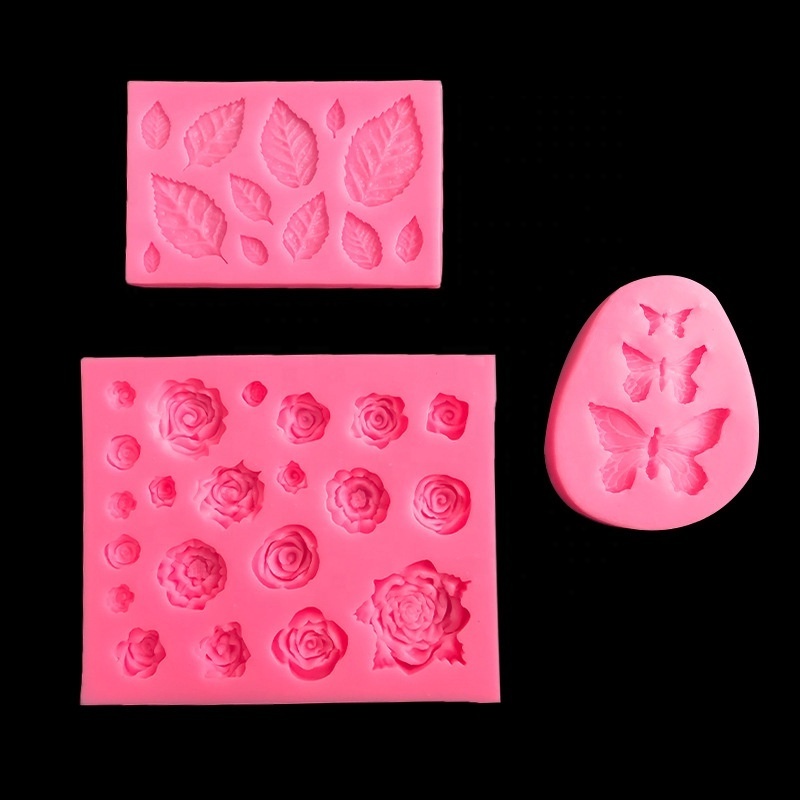 Silicone Rose Flower Fondant Mold 21 Cavity Roses Shape Cake Cupcake Top Decoration Mould for Chocolate Handmade Candy Making