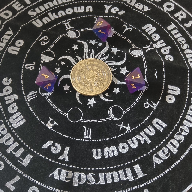 Hot selling spirit around alphanumeric watch props crystal healing tarot 30*30cm lingerie tablecloth