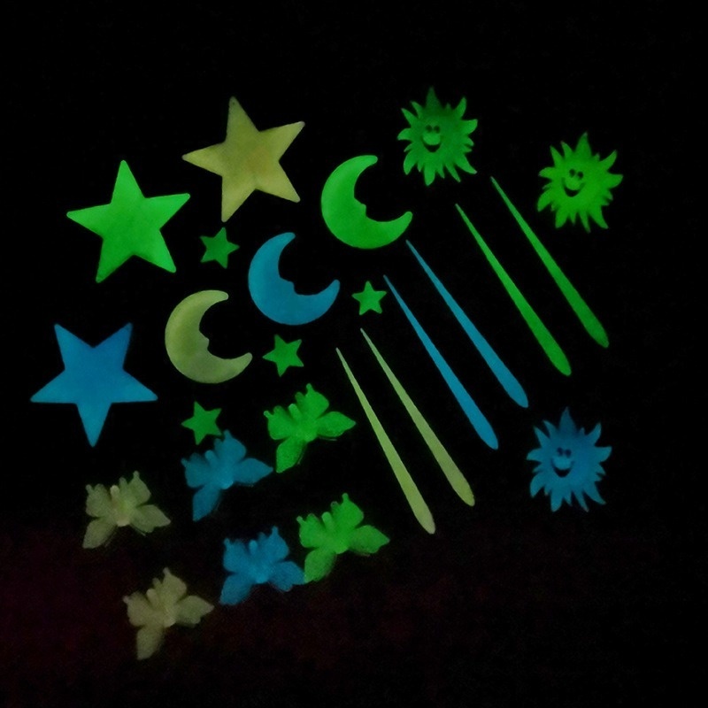 Wholesale 100Pc Luminous Stars Stickers Create a Realistic Starry Sky Dark Stars Stickers for Ceiling Room Decor