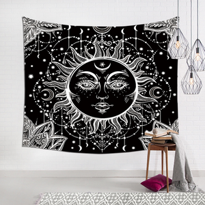 Factory Hot Selling Tarot Tapestry Sun Star Moon Room Decoration Background Cloth Wall Hanging Holiday Decorations