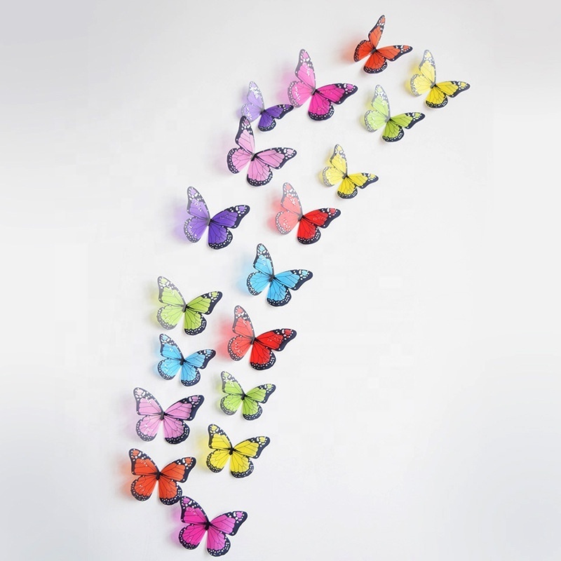 3D Butterfly Wall Decor Removable Butterfly Decorations for Girls Bedroom Butterflies Decals Birthday Party Decoration Kids Room